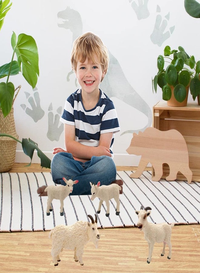 Higherbros Goat Figurines 4Pcs Animal Toy Set - Sheep Toys, Farm Animal Decor for Kids, Perfect for Gifts, Party Favors - Image 5